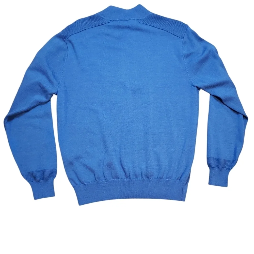 Cutter & Buck Merino Wool Blue 1/4 Zip Sweater Medium